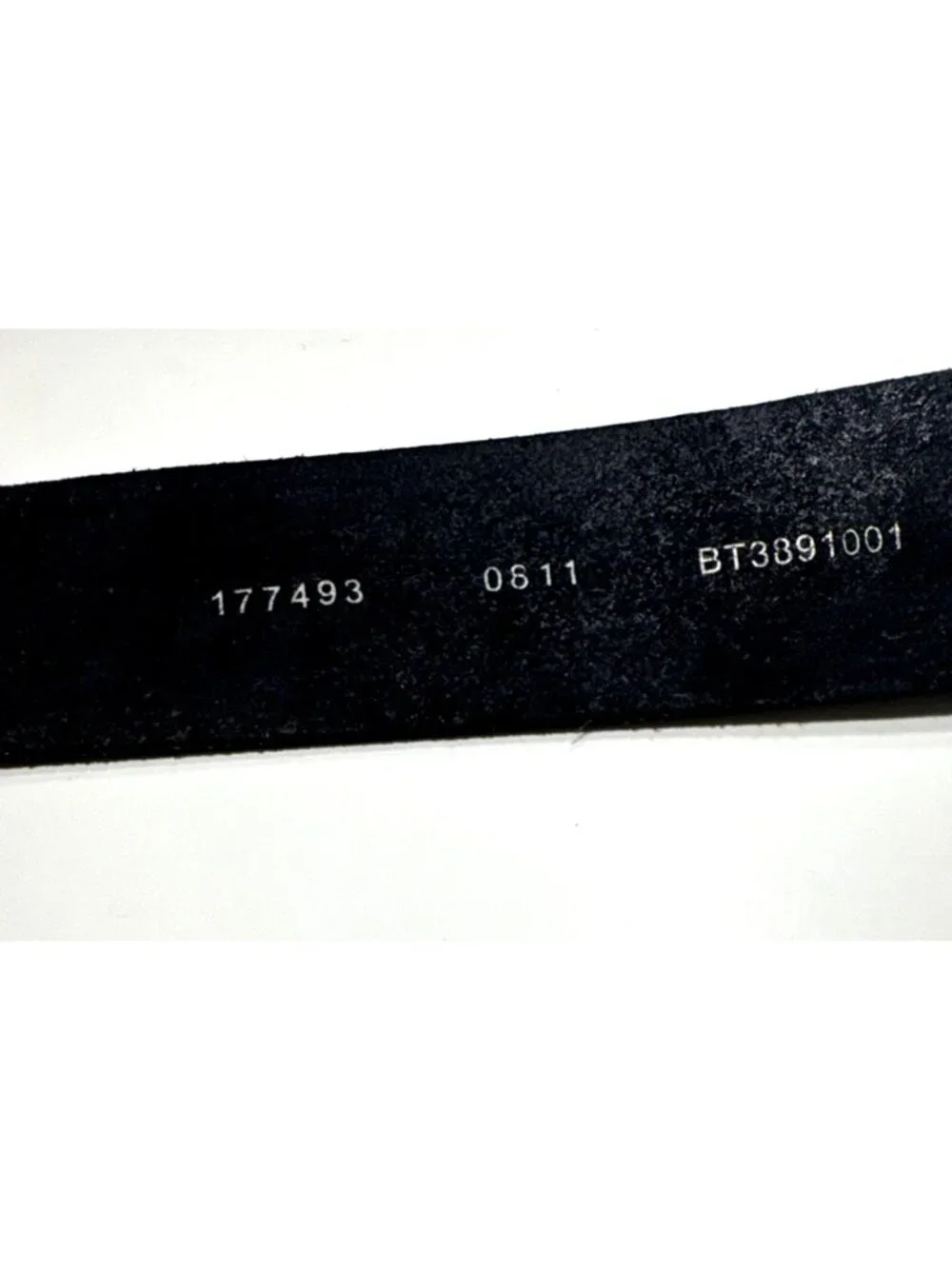 Fossil Black Leather Belt with Silver Metal Buckle Size Medium